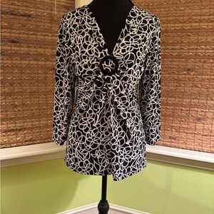 Black and White Blouse